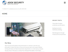 Tablet Screenshot of adoxsecurity.com.au